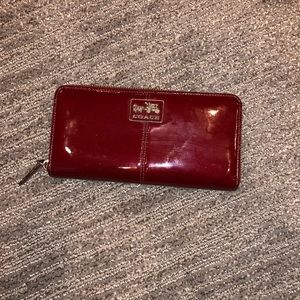 Deep red coach wallet